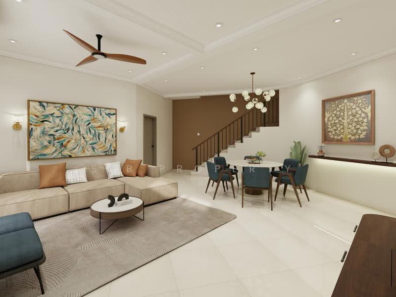 Rumah Berkembar untuk Dijual di Taman Kasa Heights (Alor Gajah) - Kevin - Living Room - PropertyGuru.com.my
