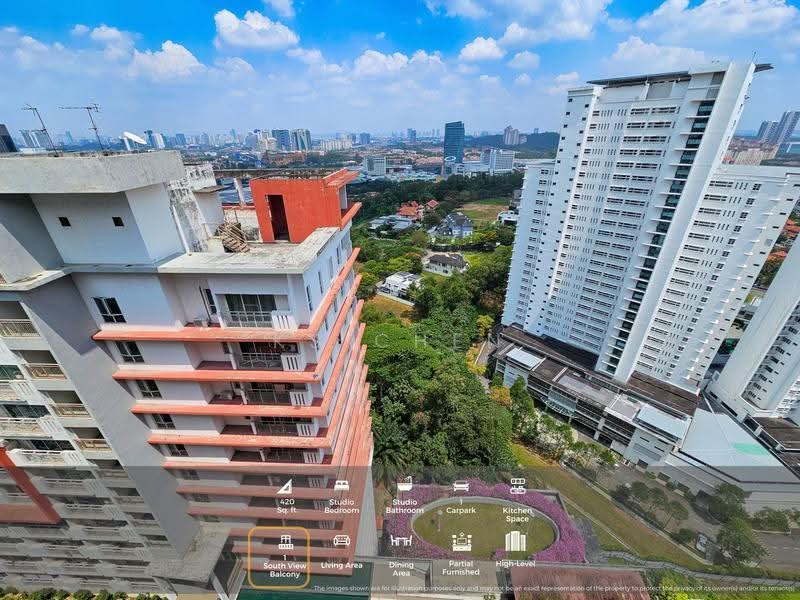 Kondominium untuk Disewa di Ritze Perdana 2 - KS Chen - Balcony - PropertyGuru.com.my