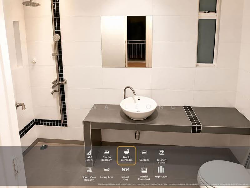 Service Residence for Sale at Ritze Perdana 2 - Wawa Leong - Studio Bathroom - PropertyGuru.com.my