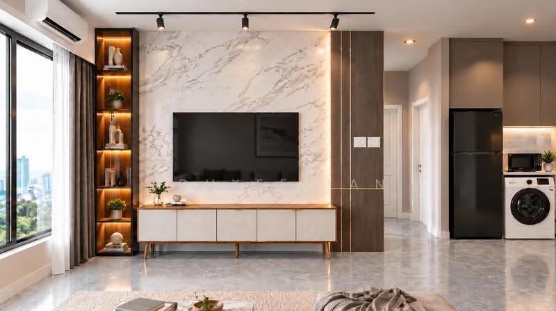 Kediaman Servis untuk Disewa di Skyline Embassy - Rouyee Tan - Living Room - PropertyGuru.com.my