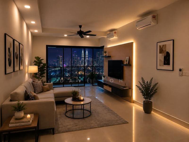 Service Residence for Sale at G Residence - Dave Loh - Living Room - PropertyGuru.com.my