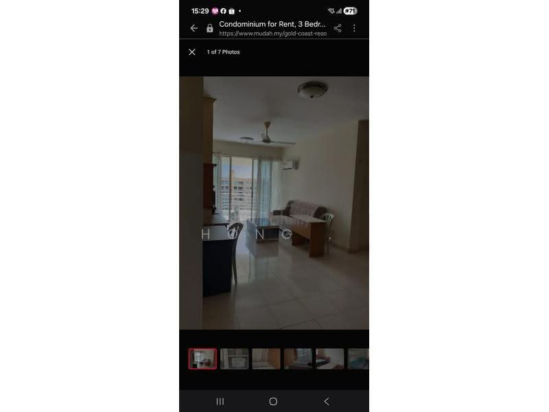 Condominium for Rent at Gold Coast Resort Condominium - Hong . - Living Room - PropertyGuru.com.my