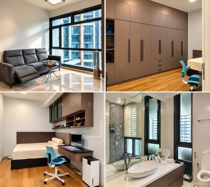 Kediaman Servis untuk Dijual di Vogue Suites One - Tian Soon Tan - Living Room - PropertyGuru.com.my