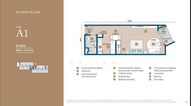 Service Residence for Sale at Clarissa Serviced Suites - CK TEH - PropertyGuru.com.my