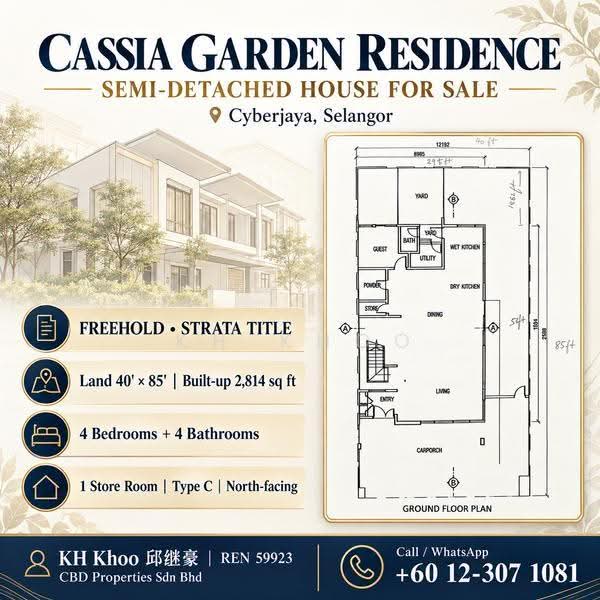 Rumah Berkembar untuk Dijual di Cyberjaya (Selangor) - KH Khoo - PropertyGuru.com.my