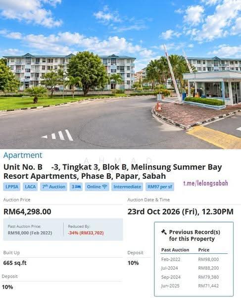 Apartment for Sale at Melinsung Summer Bay Resort - AHMAD SYAFIQ - Exterior - PropertyGuru.com.my