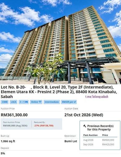 Kediaman Servis untuk Dijual di Elemen Utara KK - AHMAD SYAFIQ - PropertyGuru.com.my