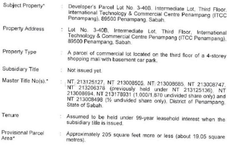 Shop for Sale in International Technology & Commercial Centre ITCC (Penampang) - Leslie Low - PropertyGuru.com.my