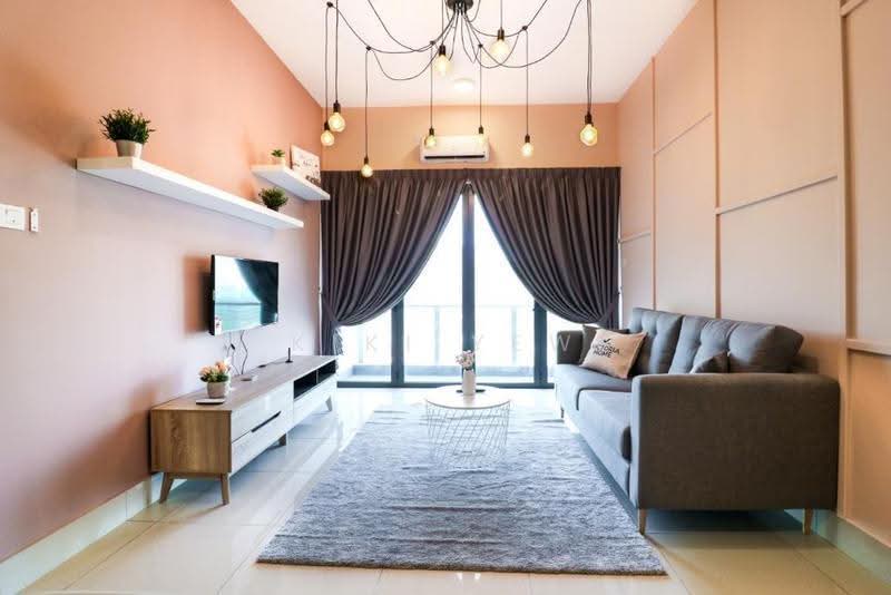Kediaman Servis untuk Disewa di One Residence - Kiki Yew - Living Room - PropertyGuru.com.my