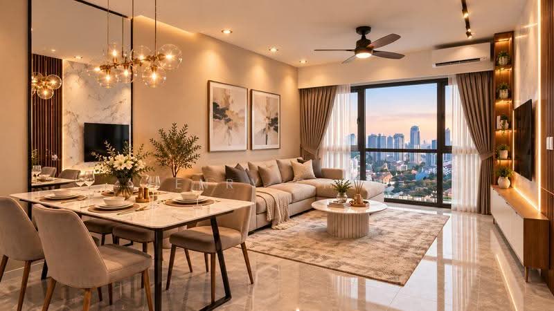 Kediaman Servis untuk Disewa di Skyline Embassy - Henry Chew - Living Room - PropertyGuru.com.my