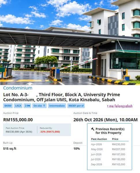 Pangsapuri untuk Dijual di University Prime Condo - AHMAD SYAFIQ - PropertyGuru.com.my