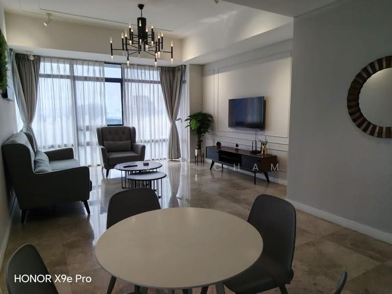 Service Residence for Rent at Anggun Residences - Yi Jun Cham - Living Room - PropertyGuru.com.my