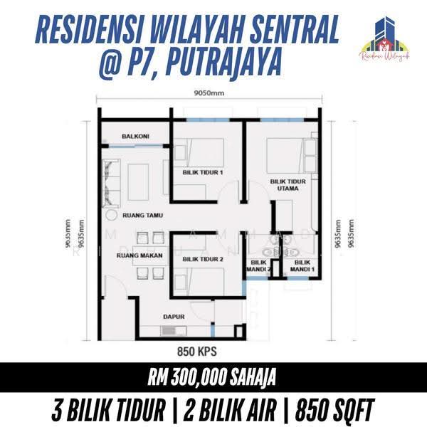 Kondominium untuk Dijual di Residensi Sentral @ Putrajaya Presint 7 - Muhammad Ridhuan Jaafar - PropertyGuru.com.my