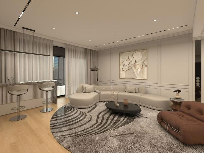 Service Residence for Sale at Four Seasons Place - Michelle Tan - Living Room - PropertyGuru.com.my