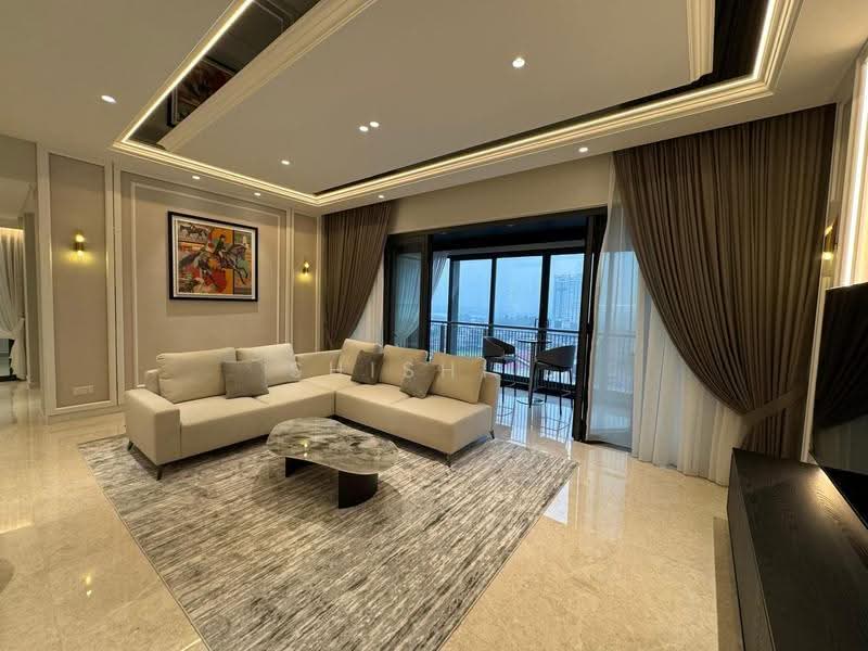 Kediaman Servis untuk Dijual di The Astaka @ 1 Bukit Senyum - Shishi . - Living Room - PropertyGuru.com.my