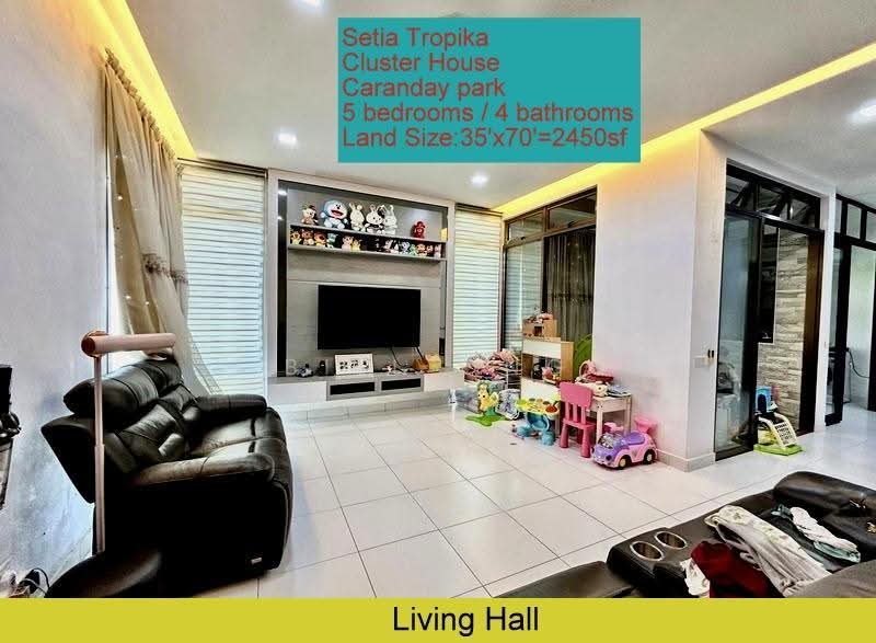 Rumah Kluster untuk Dijual di Setia Tropika (Johor Bahru) - Bill Ong - Living Room - PropertyGuru.com.my