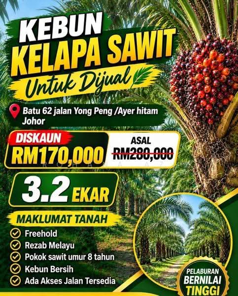 Tanah Pertanian untuk Dijual di Yong Peng (Johor) - Rohana Aziz - PropertyGuru.com.my
