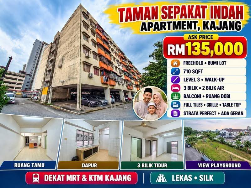 Flat for Sale at Taman Sepakat Indah Apartment - Aimi Mahirah - Living Room - PropertyGuru.com.my