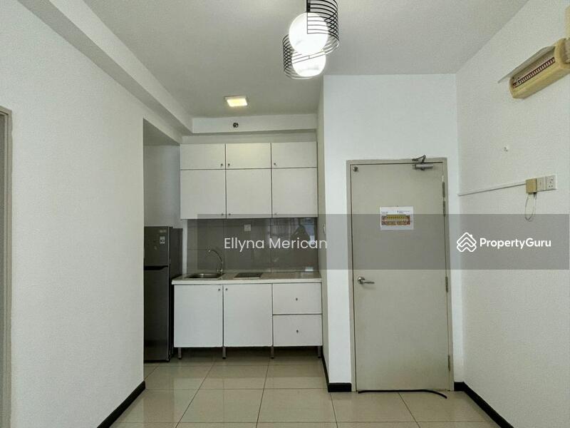 Equipped with kitchen cabinet and fridge