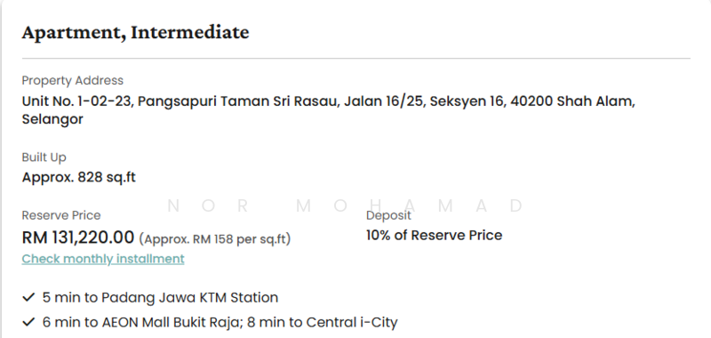 For Sale - Taman Sri Rasau