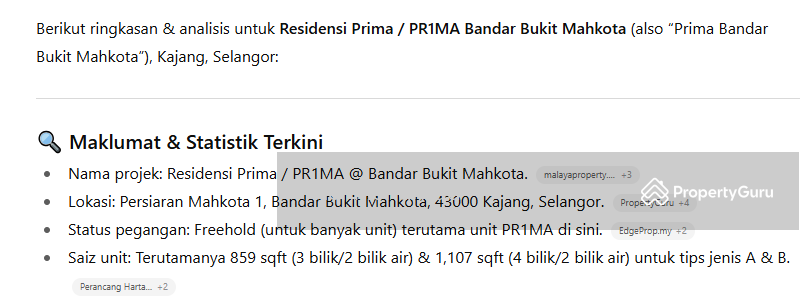 For Sale - Residensi Bandar Bukit Mahkota (PR1MA @ Bandar Bukit Mahkota)