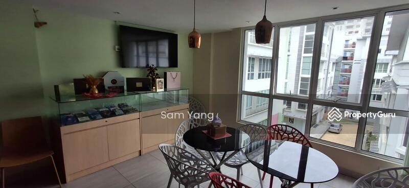 Living hall with office view