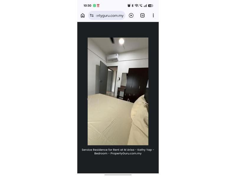 Service Residence for Rent at M Arisa - Vivian Choo - Bedroom - PropertyGuru.com.my