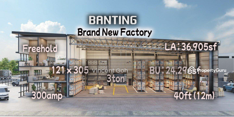 For Sale - Banting New Freehold Factory 0.8acre