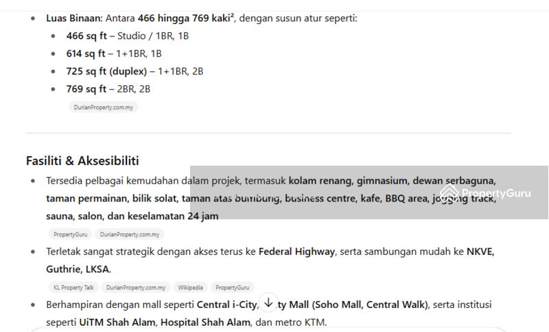 Untuk Dijual - Parisien Tower