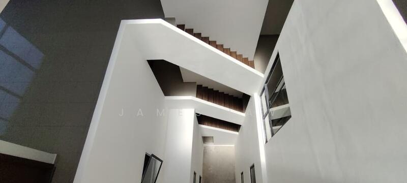 The interior with the view of 4 levels with stairs leading up to all floors