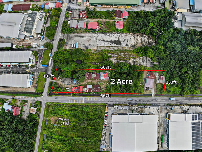 For Sale - 2 Acre Freehold Open, Prime Industrial Land, Facing Main Road+Gas Supply Line-Teluk Panglima Garang