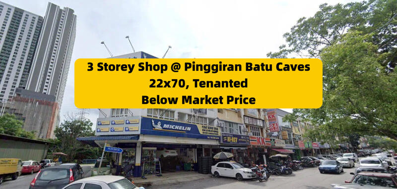 For Sale - Taman Pinggiran, 22x70, Tenanted, 3 Storey Shop, Super Deal
