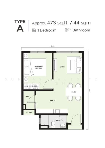 Service Residence for Sale at ARA @ Sunway Majestic - Sunway Majestic Sdn. Bhd. - PropertyGuru.com.my