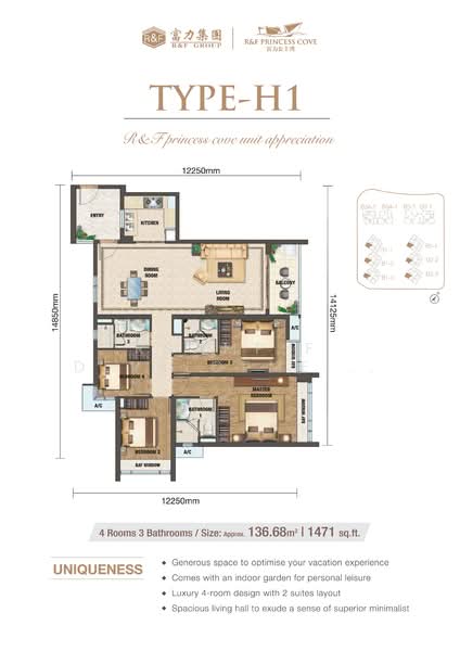 Kondominium untuk Dijual di R&F Princess Cove Phase 2-Seine Region - R&F Development Sdn Bhd - PropertyGuru.com.my