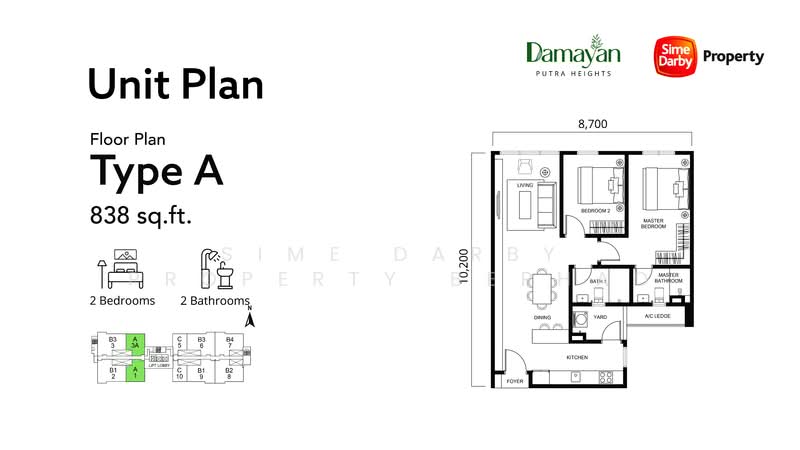 Servis Apartment untuk Dijual di Putra Heights : Damayan Residences - Sime Darby Property Berhad - PropertyGuru.com.my