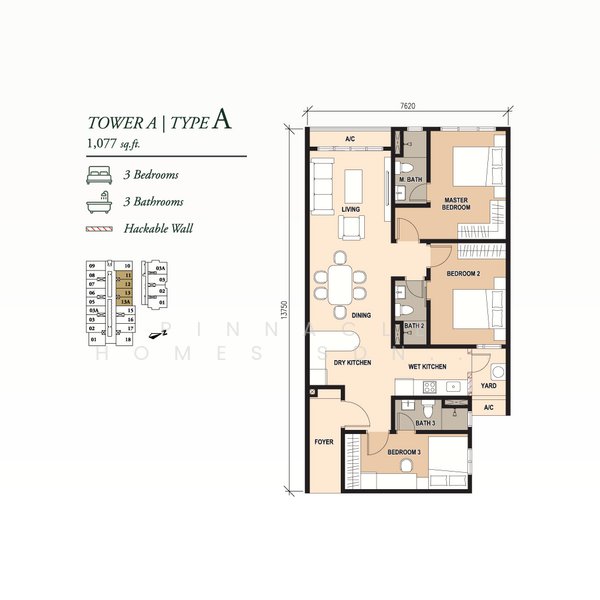 Servis Apartment untuk Dijual di Pinnacle Bukit Gambier - Pinnacle Homes Sdn Bhd - PropertyGuru.com.my