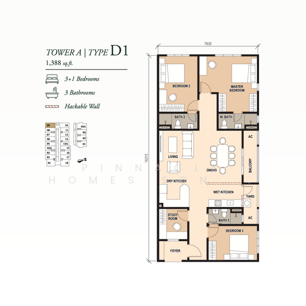 Servis Apartment untuk Dijual di Pinnacle Bukit Gambier - Pinnacle Homes Sdn Bhd - PropertyGuru.com.my