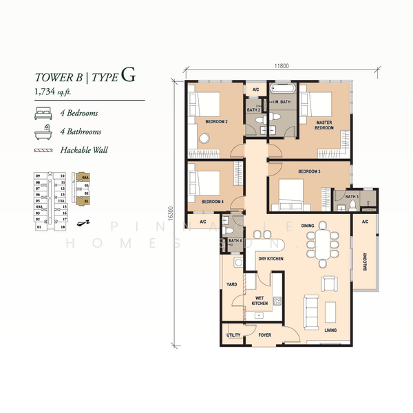 Servis Apartment untuk Dijual di Pinnacle Bukit Gambier - Pinnacle Homes Sdn Bhd - PropertyGuru.com.my